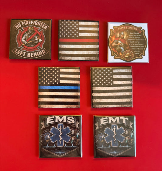 First Responder Premade Magnets - 2"x2"