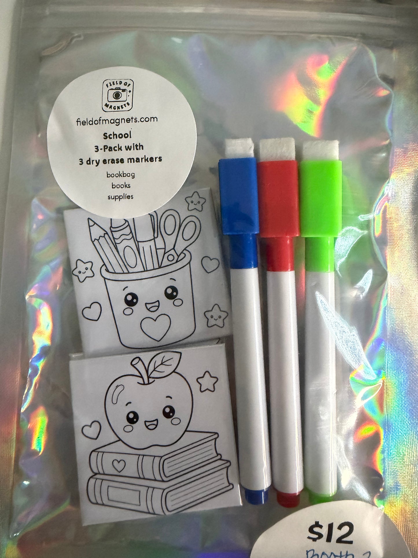3-Pack Dry Erase Coloring Kits - Choose Your Design