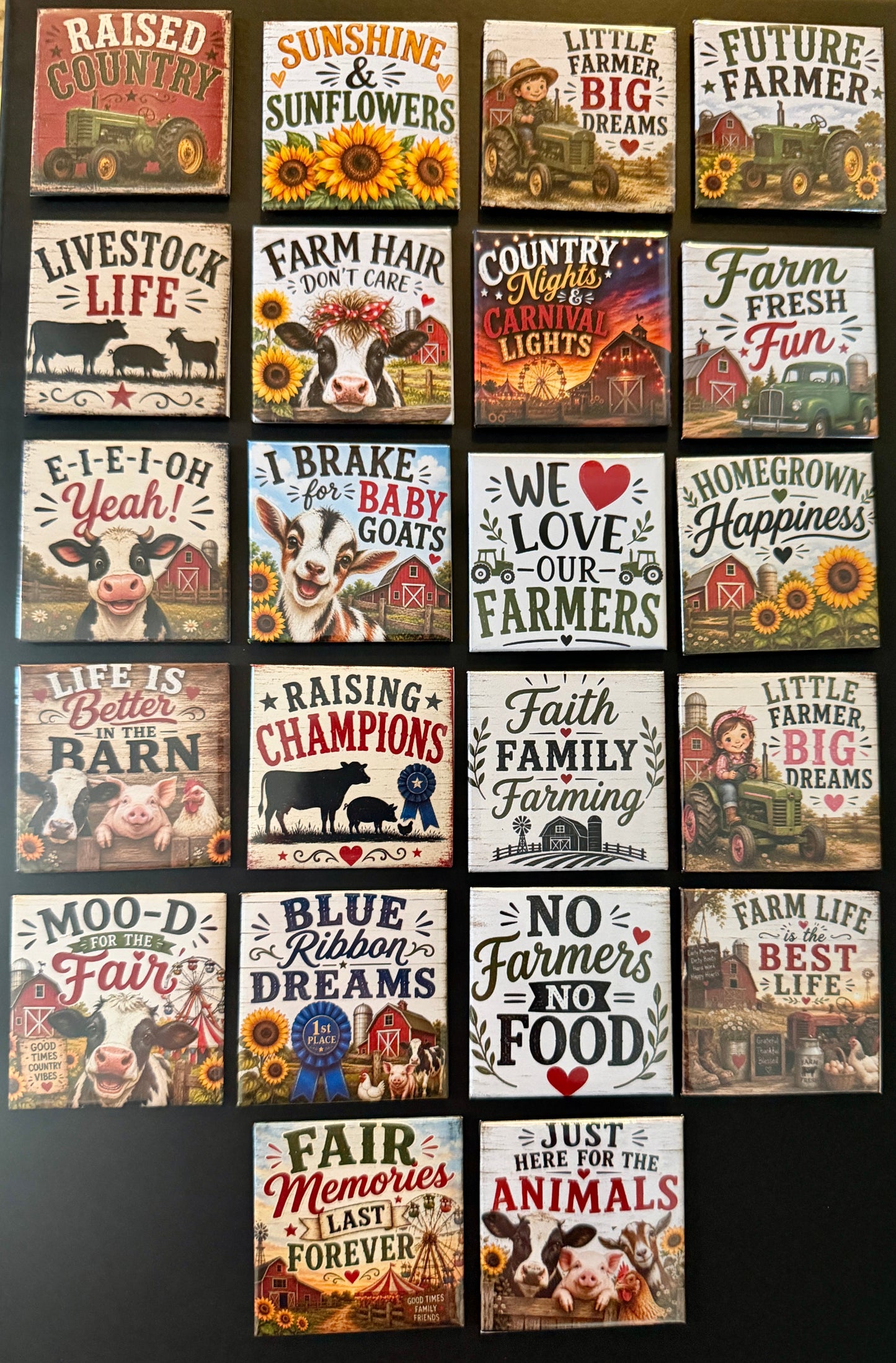 Farmer 2"x2" Premade Magnets